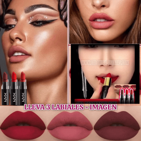 3 Labiales Matte (Imagen)💄Labial Matte Oferta🎁COMPRA 1 + LLEVA 3✨Envío Gratis