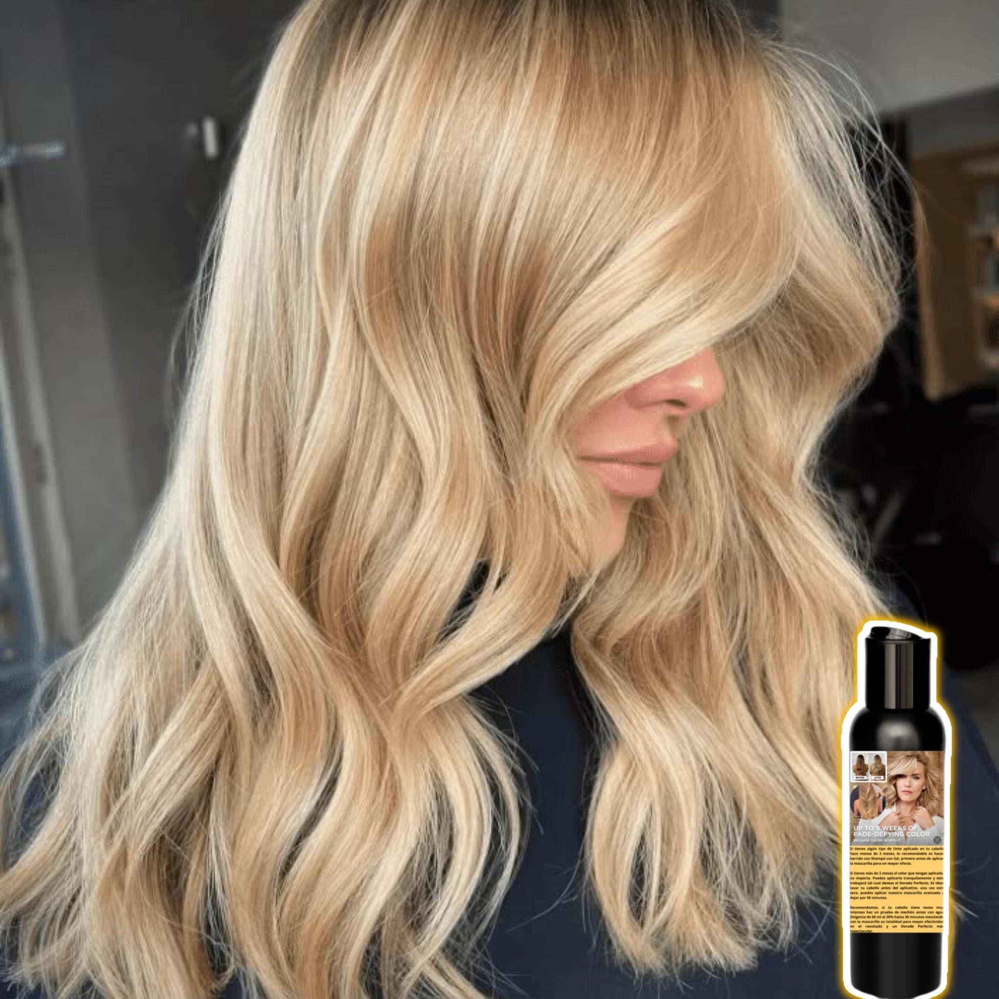 ✨Mascarilla Dorado✨sin decolorar Adaptable para Cualquier Cabello🔥