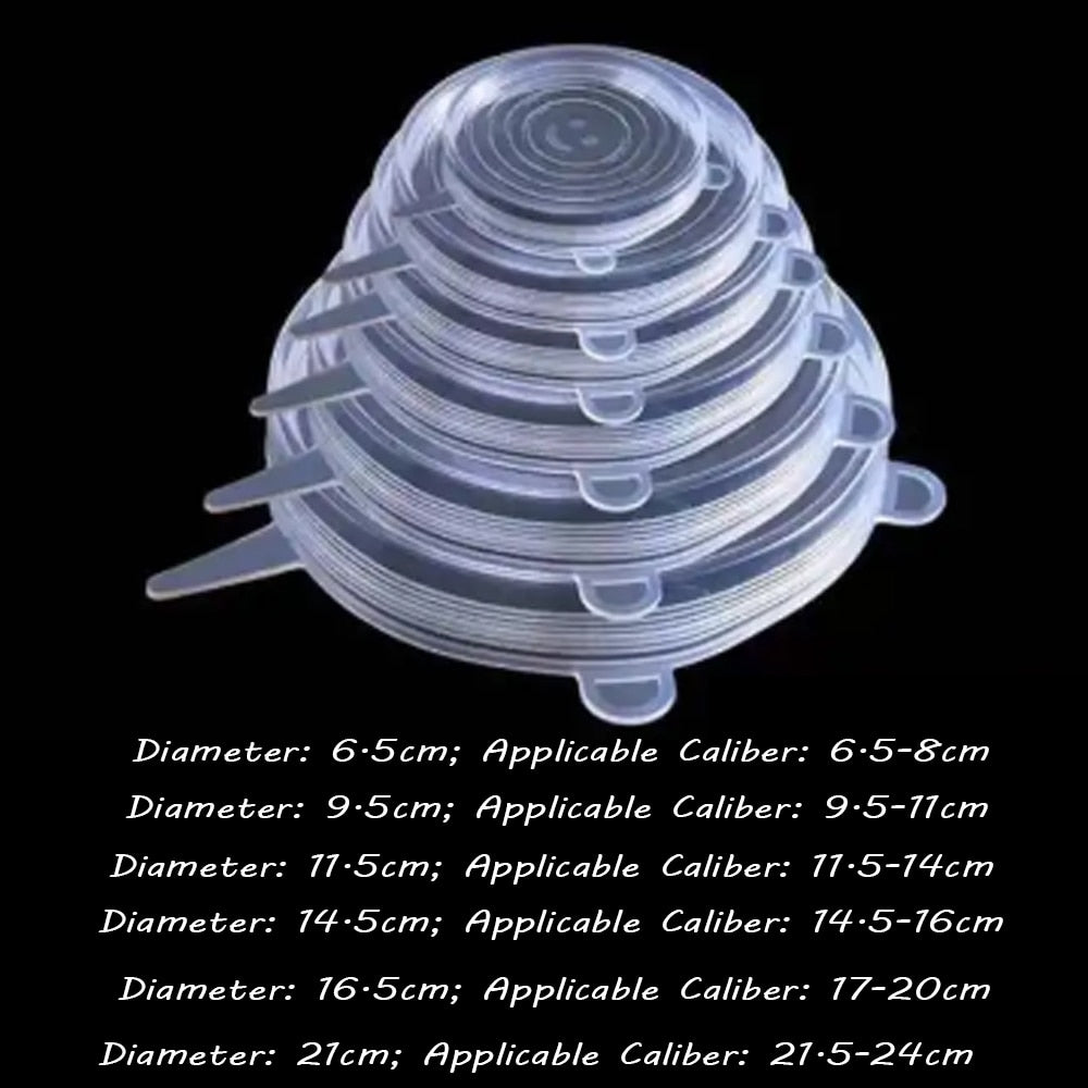 TAPAS SILICONAS X6 PCS MULTI-USOS 🥘– (GRATIS LIBRO RECETAS & POSTRES) ⭐⭐⭐⭐⭐