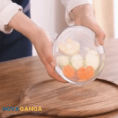 TAPAS SILICONAS X6 PCS MULTI-USOS 🥘– (GRATIS LIBRO RECETAS & POSTRES) ⭐⭐⭐⭐⭐