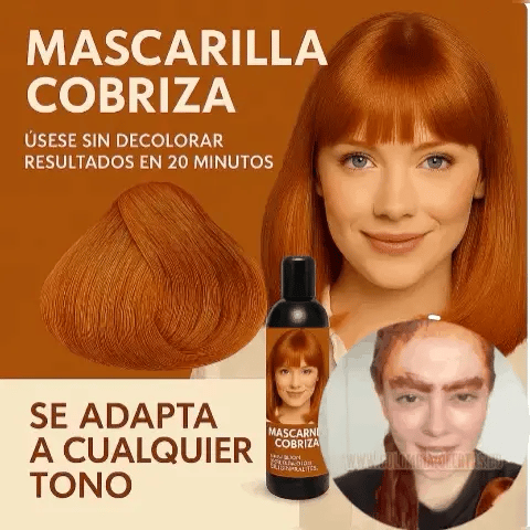 Mascarilla cobrizo😍para cualquier cabello - sin decolorar🔥