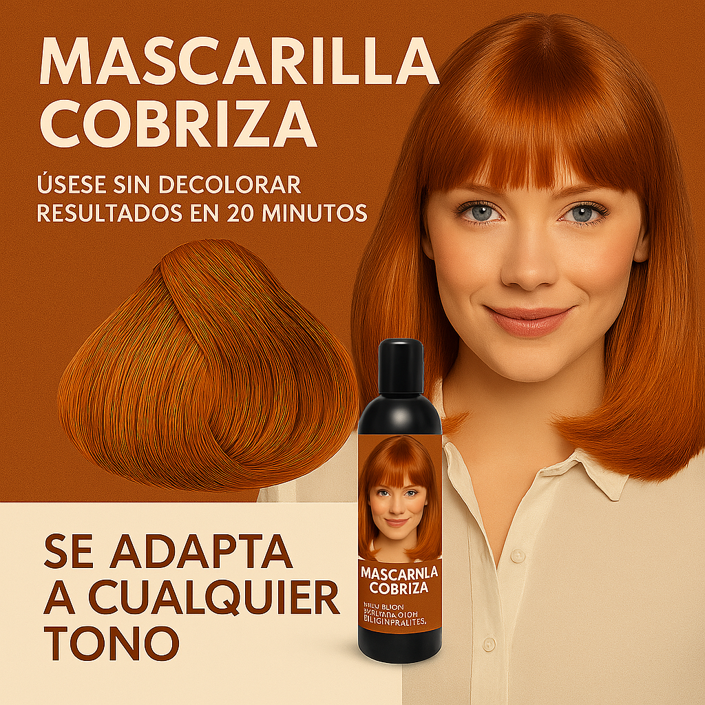 Mascarilla cobrizo😍para cualquier cabello - sin decolorar🔥