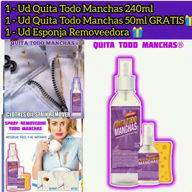 ❗70% OFF PRODUCTO EXCLUSIVO❗ 🔥[Compra 1 & Lleva 3]🎁 QUITA TODO MANCHAS HOGAR - COCINA - MUEBLES - ROPA - VEHICULOS ⭐⭐⭐⭐⭐(ENVÍO GRATIS) |